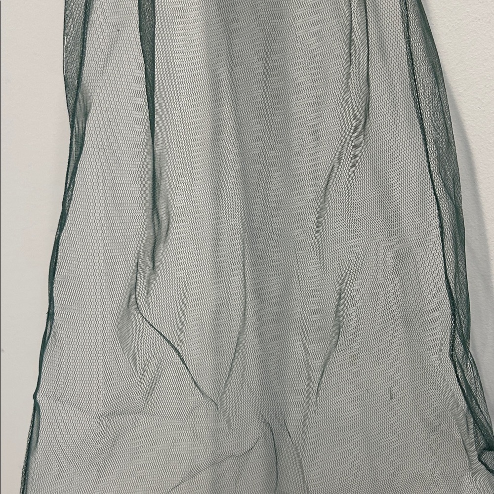 Hunter Green Sheer tulle Scarf 67” long - Picture 2 of 2